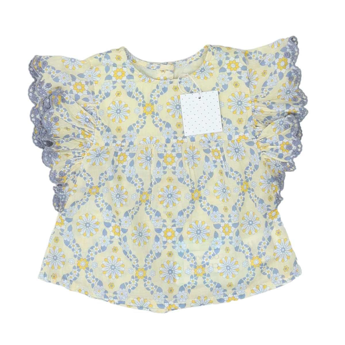 LOUIS LOUISE - BLOUSE - JAUNE, BLEU - 6 MOIS