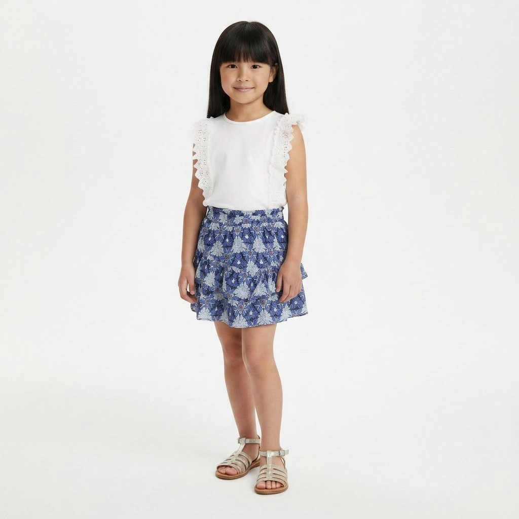 IKKS - JUPE - BLEU - 6 ANS