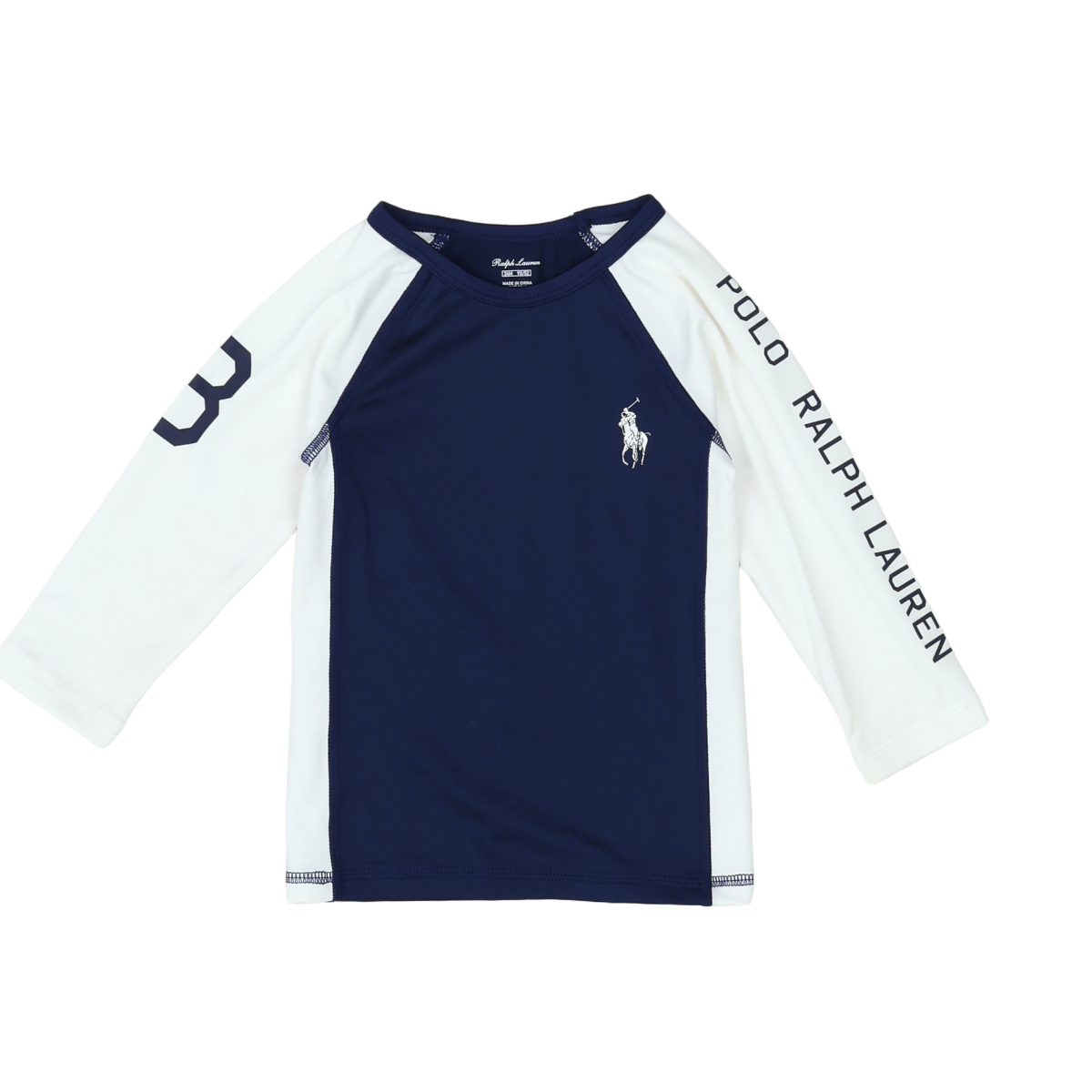 RALPH LAUREN - T-SHIRT DE BAIN - BLEU, BLANC - 24 MOIS