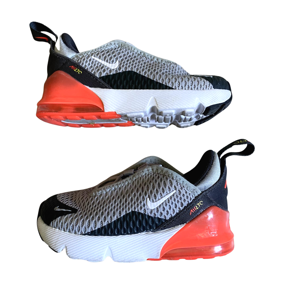 NIKE - BASKETS - GRIS, ORANGE -  21