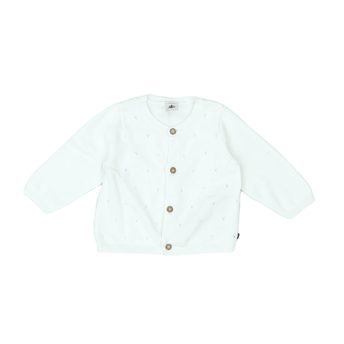 PETIT BOAT - CARDIGAN - WHITE - 12 MONTHS