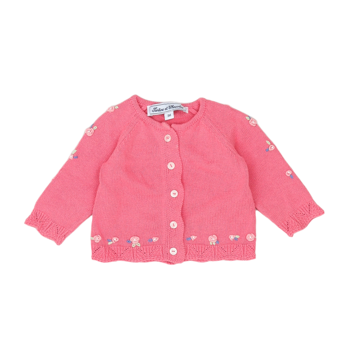 TARTINE & CHOCOLAT - CARDIGAN - ROSE - 3 MOIS