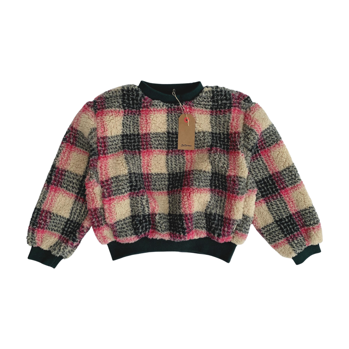 BELLEROSE - PULL - ROSE, VERT - 8 ANS