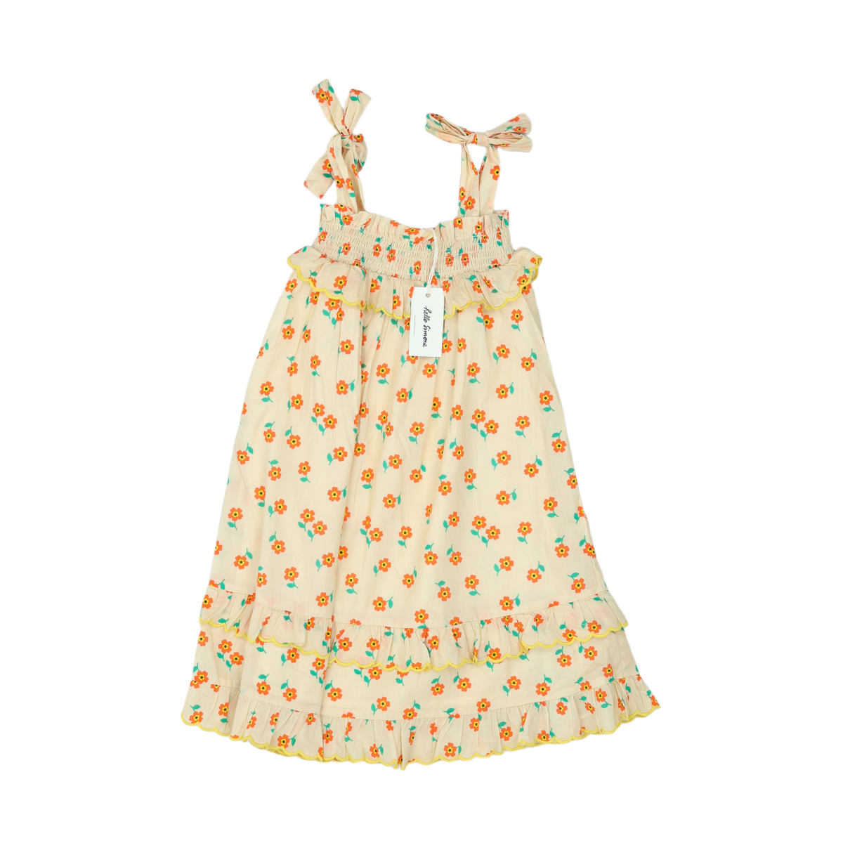 HELLO SIMONE - ROBE - ORANGE - 6 ANS