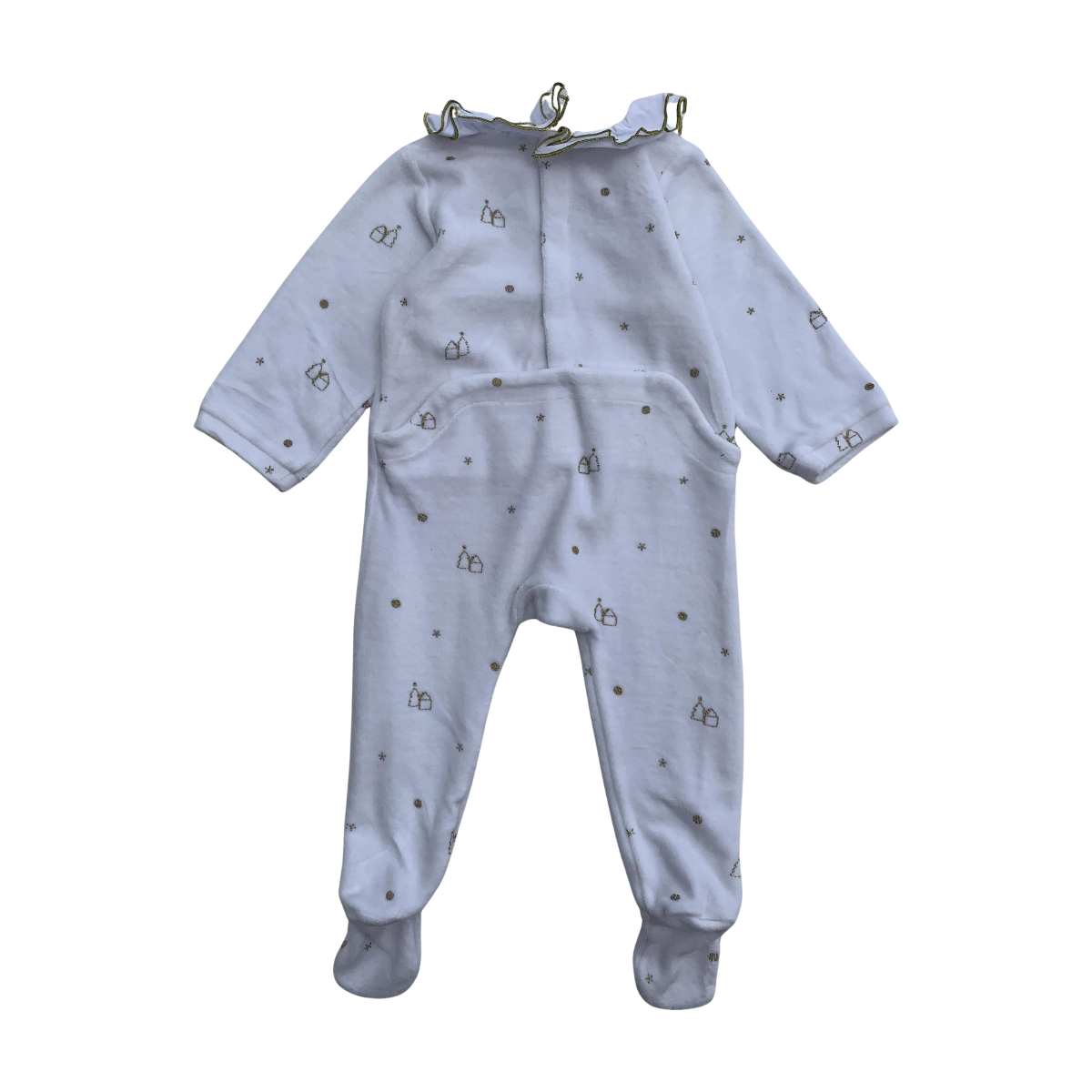 JACADI - PYJAMA - BLANC, OR - 12 MOIS