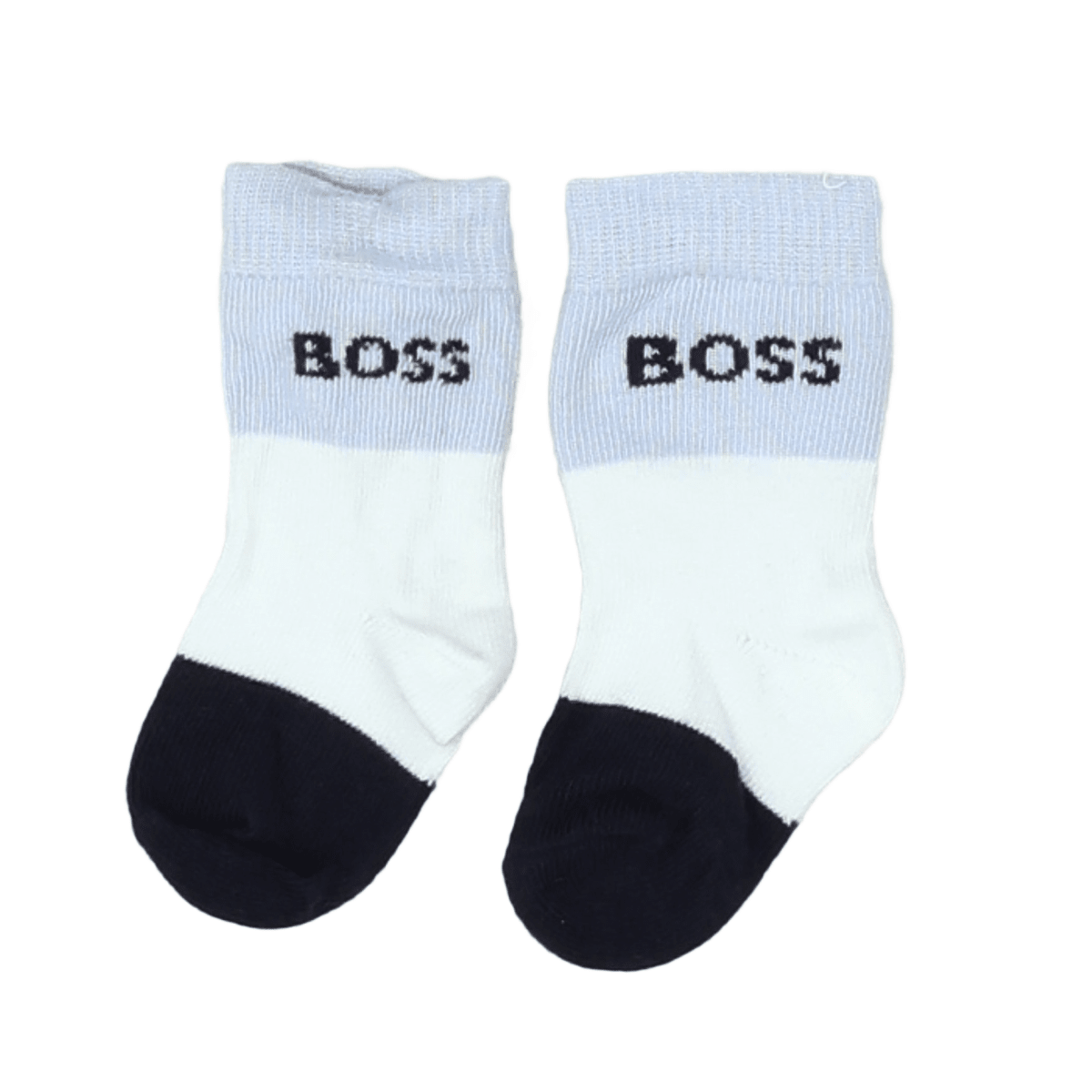 HUGO BOSS - Chaussettes bleues et blanches neuves - 19
