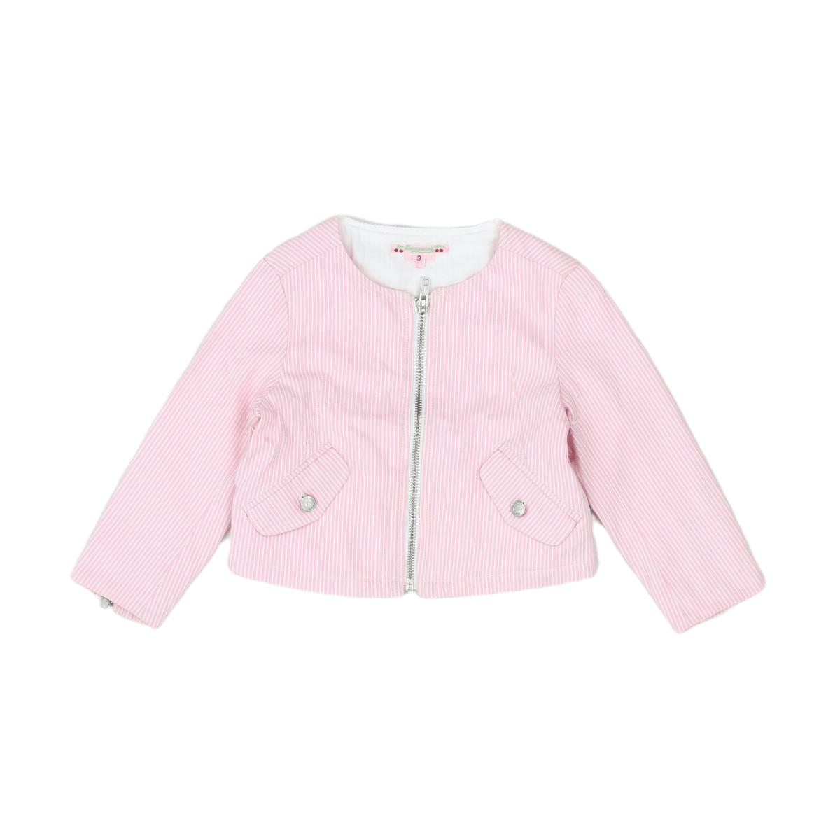BONPOINT - Rosa Jacke mit Reißverschluss - 3 Jahre