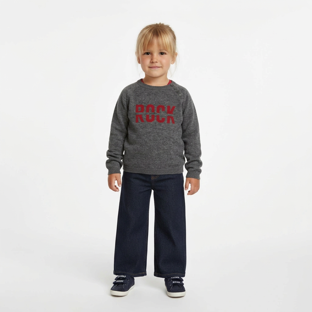 ZADIG & VOLTAIRE - PULL - GRIS - 3 ANS