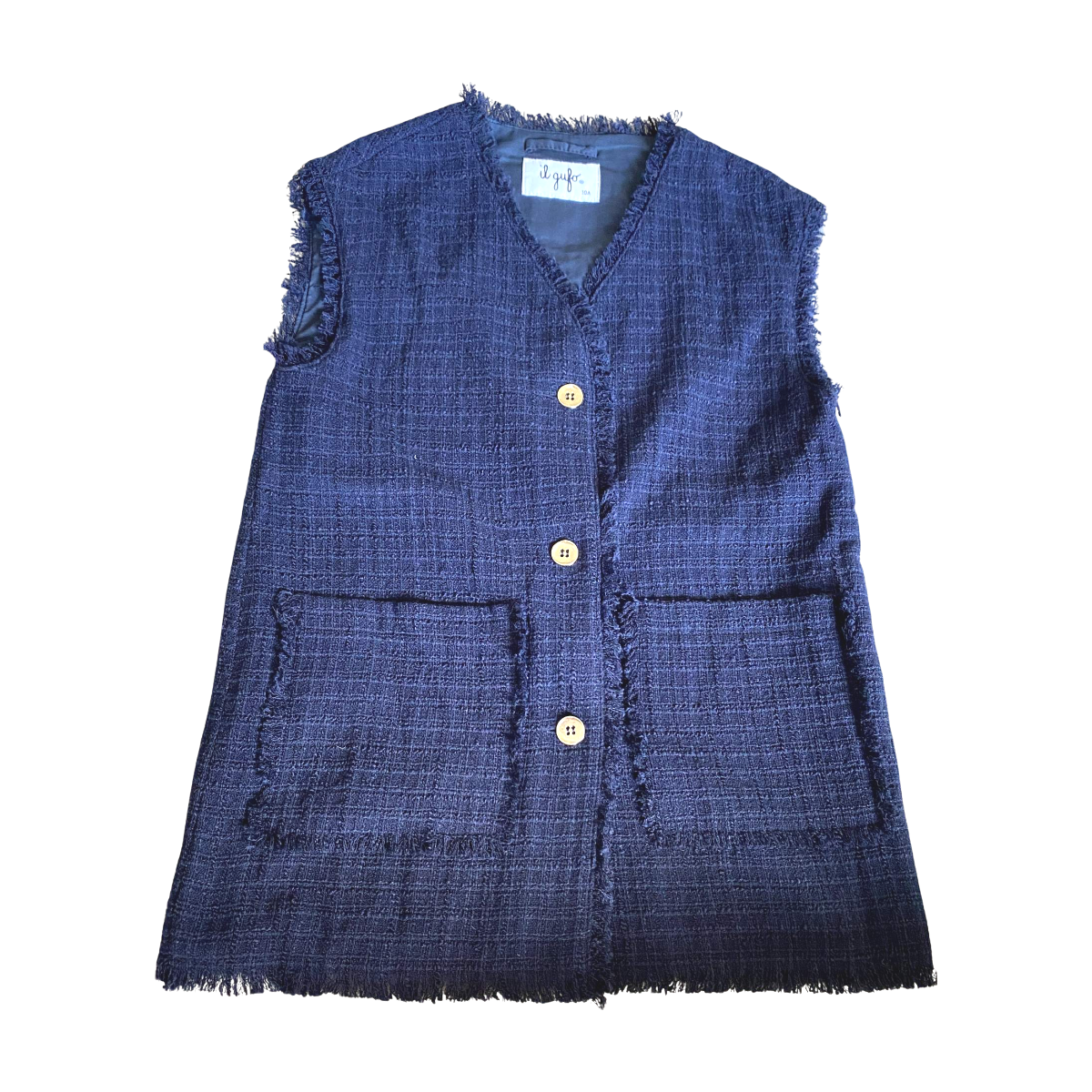 IL GUFO - BLOUSON SANS MANCHE - BLEU - 10 ANS