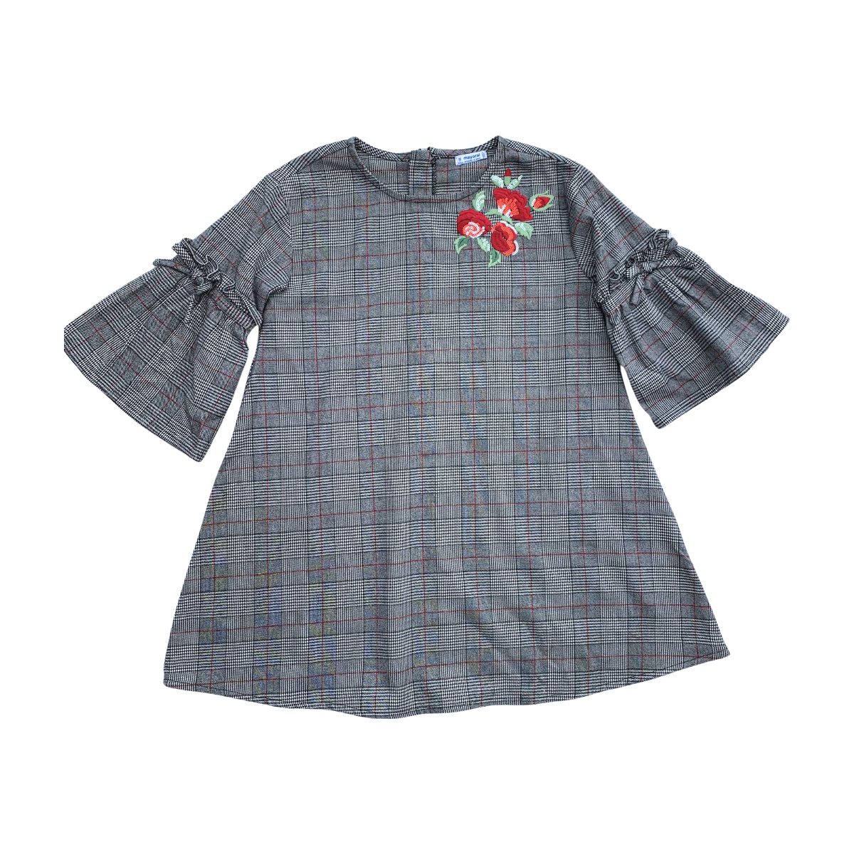 MAYORAL - ROBE - GRIS, ROUGE - 10 ANS