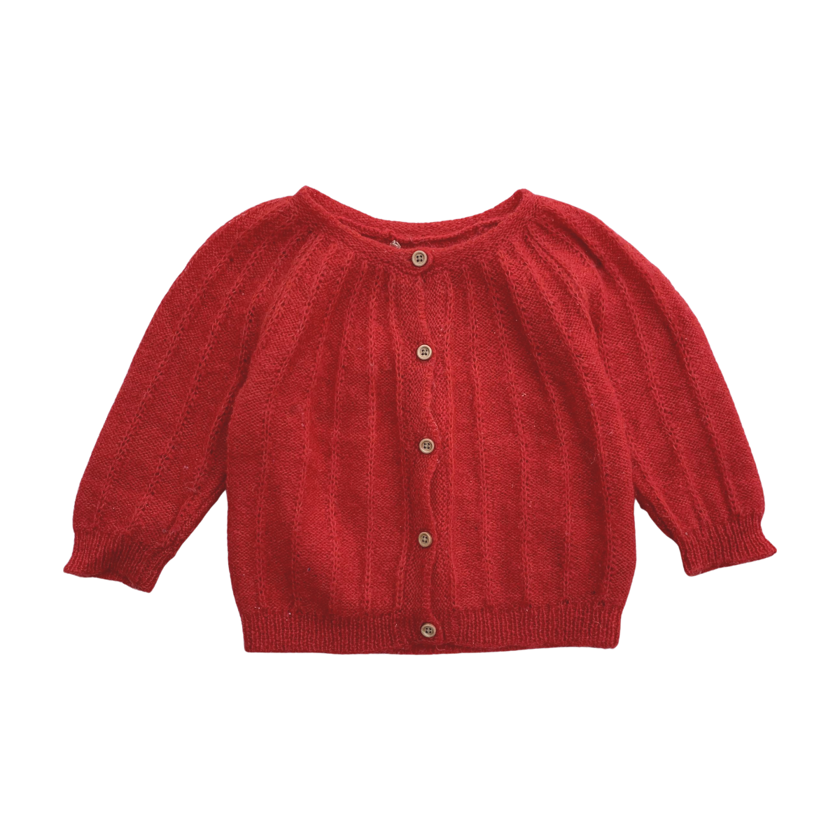 CYRILLUS - CARDIGAN - ROUGE - 12 MOIS