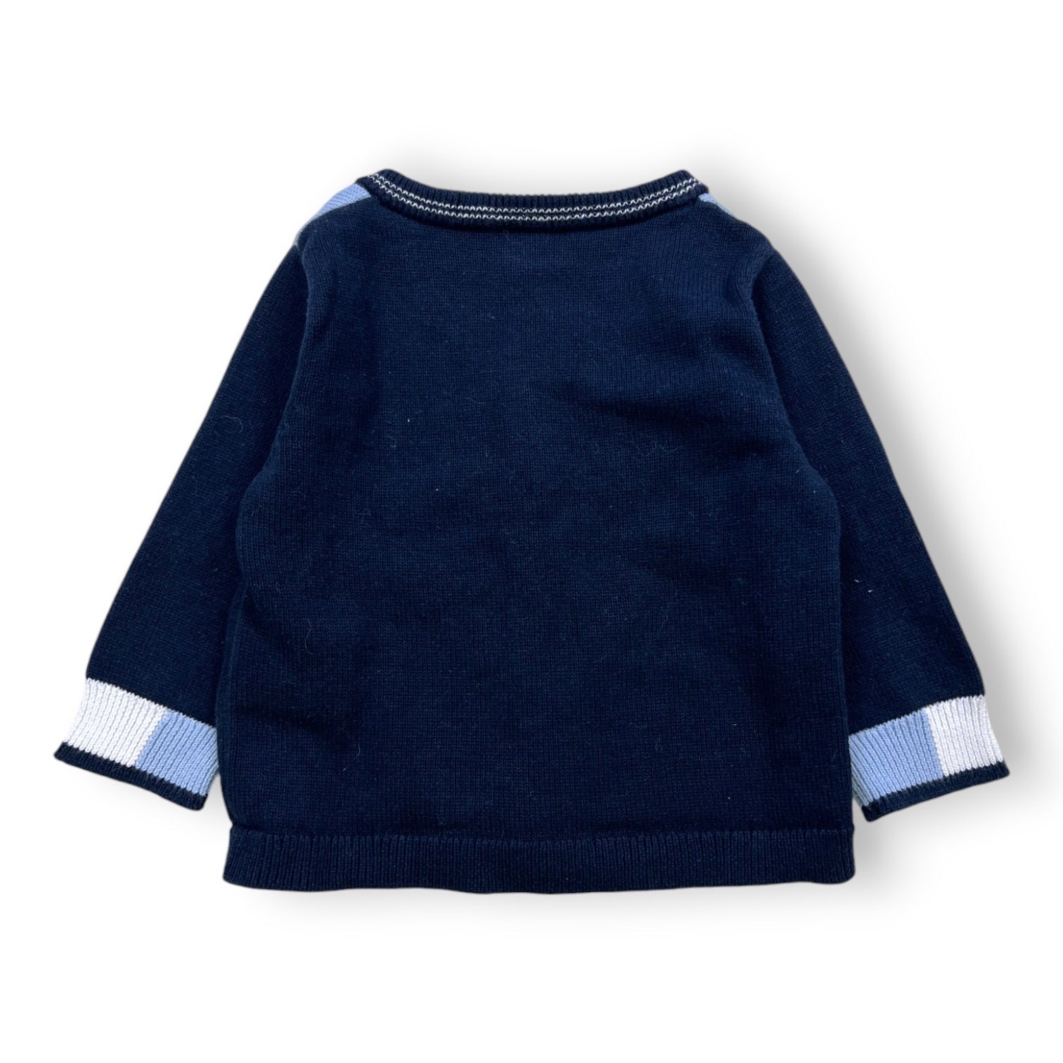 HUGO BOSS - CARDIGAN - BLEU, BLANC - 6 MOIS