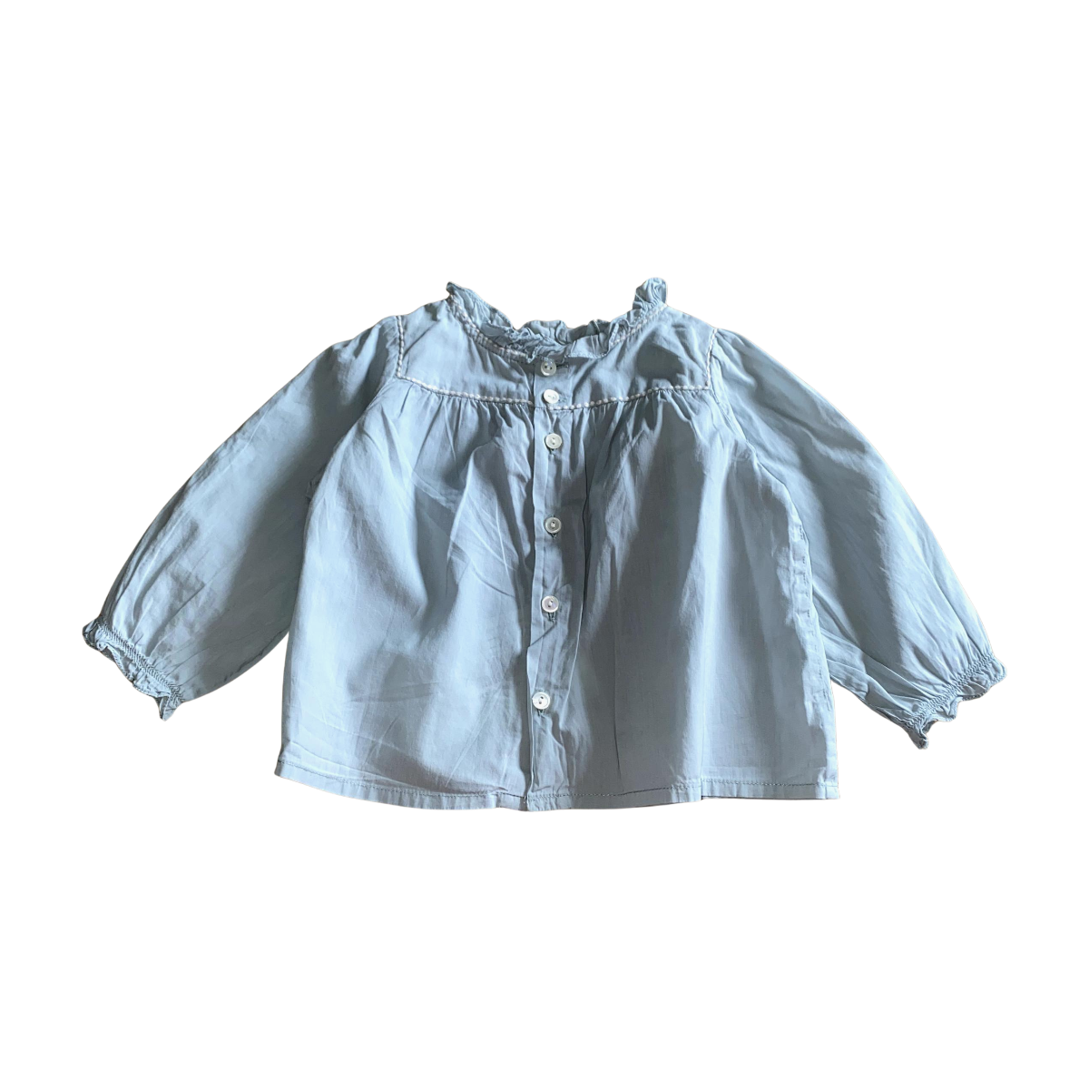 BONPOINT - BLOUSE - BLEU - 6 MOIS
