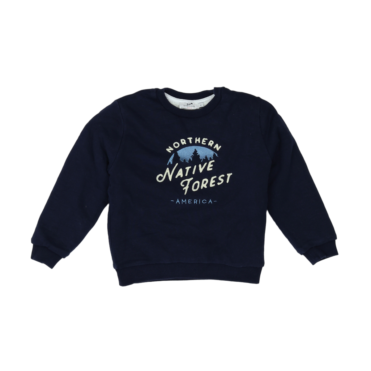 CYRILLUS - SWEAT - BLEU, BLANC - 6 ANS