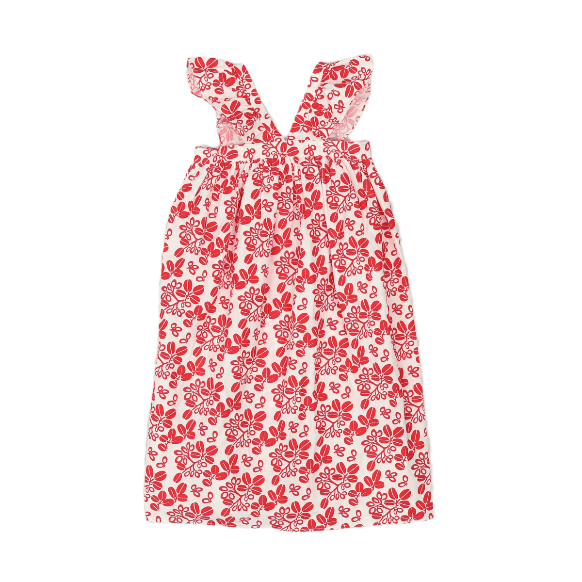 BONPOINT - ROBE - ROUGE, BLANC - 4 ANS
