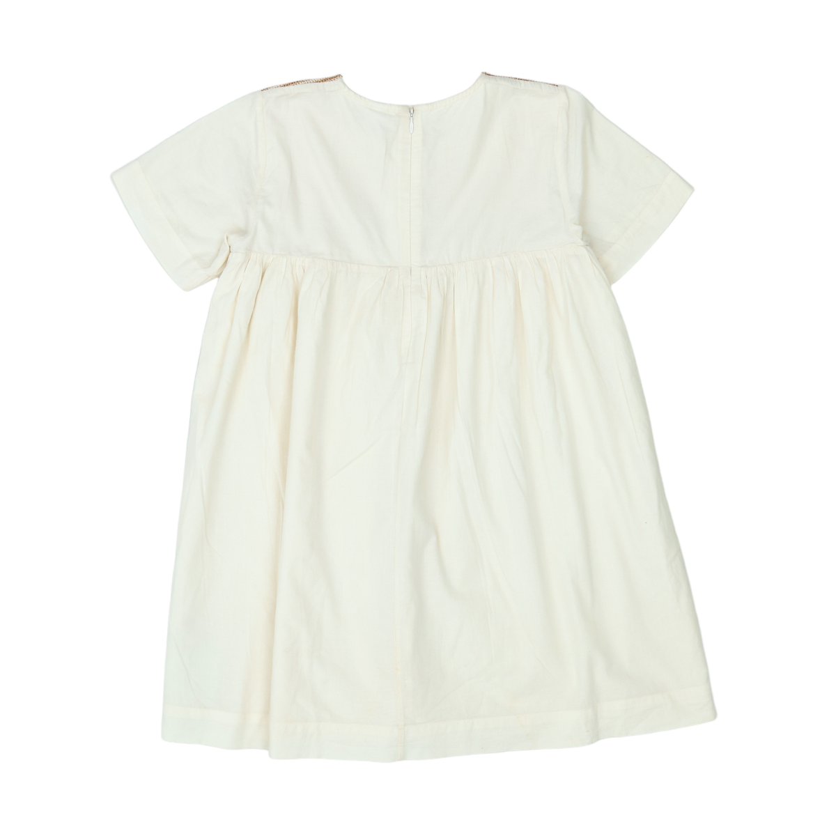PETIT BATEAU - ROBE - ORANGE, BEIGE - 10 ANS