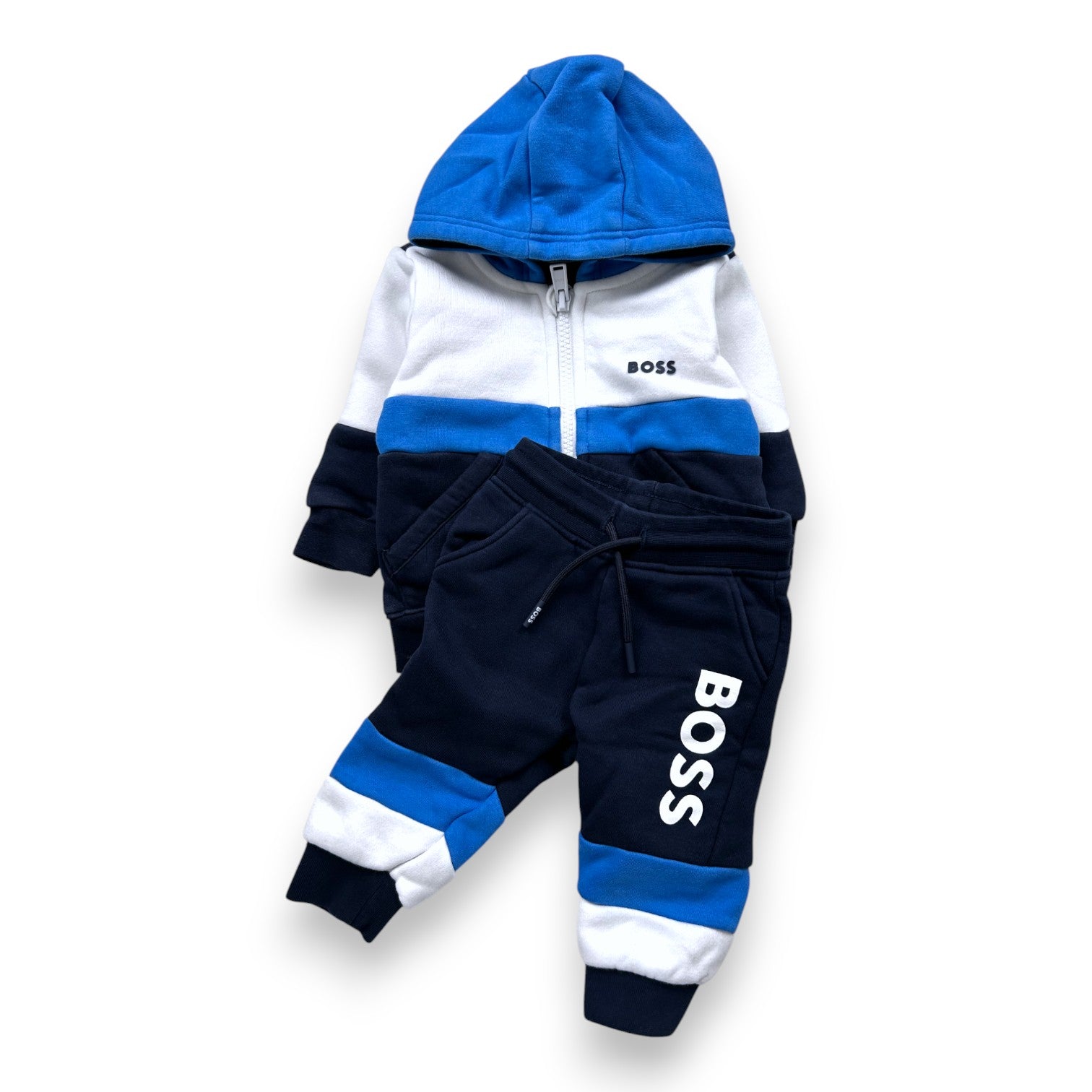 HUGO BOSS - ENSEMBLE - BLEU, BLANC - 6 MOIS