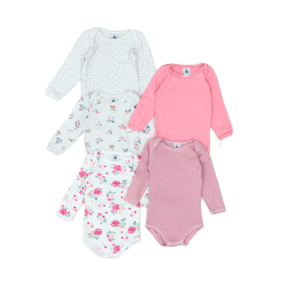 KLEINES BOOT - SET - ROSA, WEIß - 12 MONATE