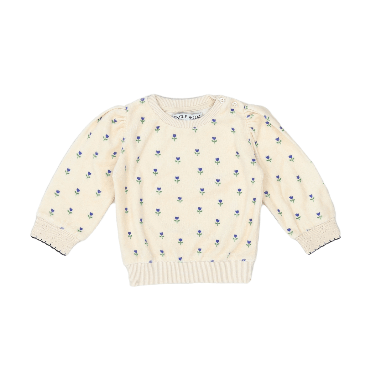 EMILE & IDA - PULL - BEIGE, BLEU - 12 MOIS