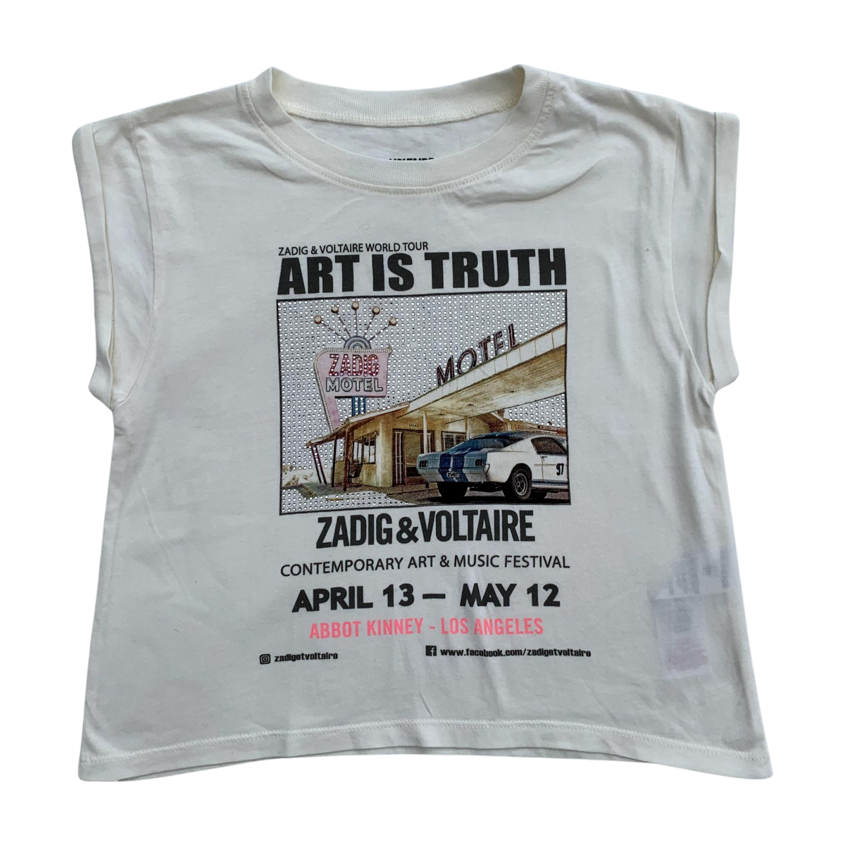 ZADIG & VOLTAIRE - T-SHIRT - BEIGE - 8 ANS