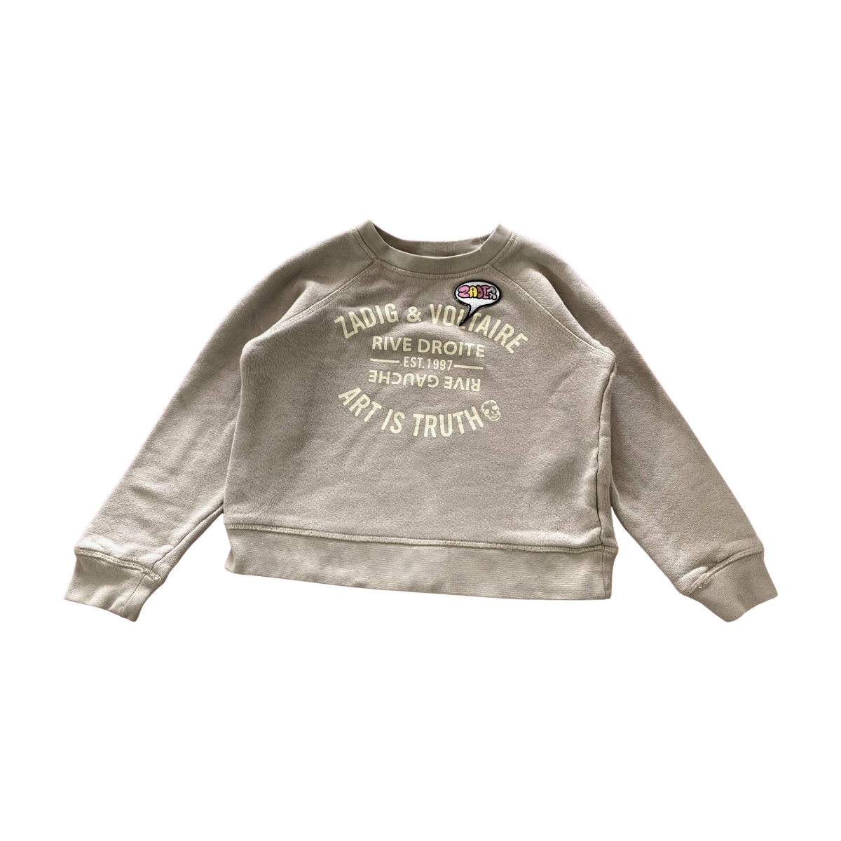 ZADIG & VOLTAIRE - PULL - GRIS - 8 ANS