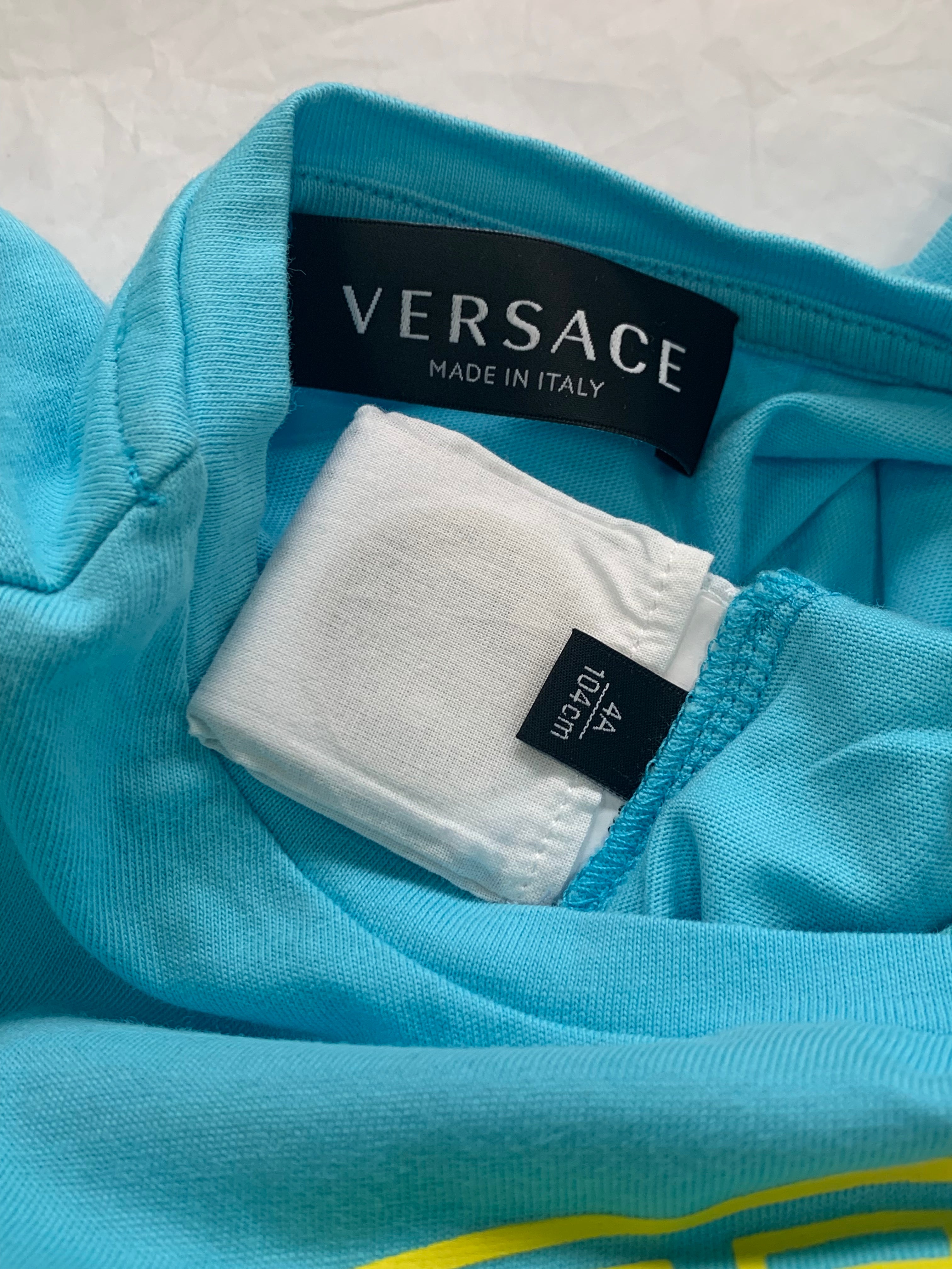 VERSACE - T-SHIRT - BLUE, YELLOW - 4 YEARS