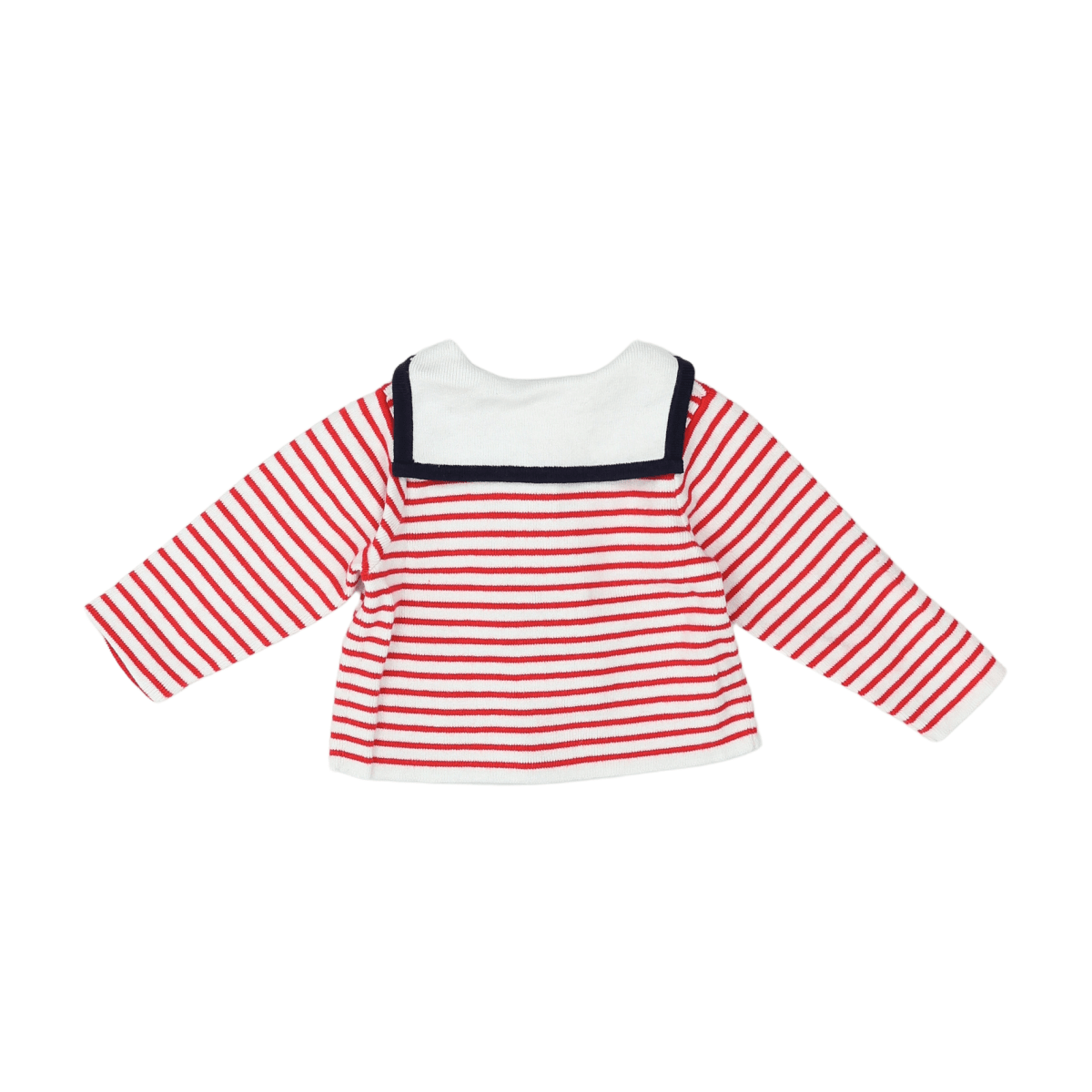 JACADI - STRICKJACKE - WEIß, ROT - 12 MONATE