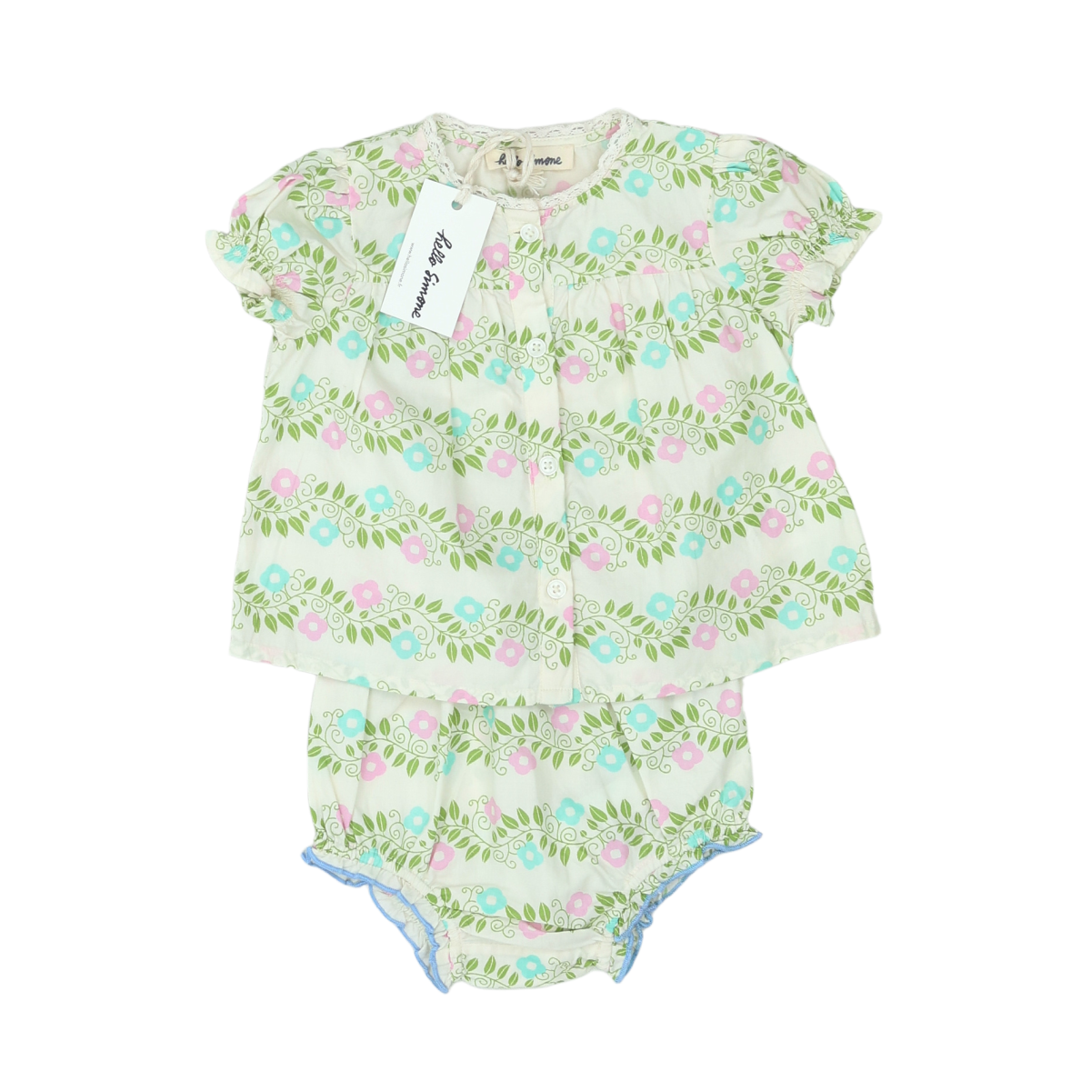 HELLO SIMONE - ENSEMBLE - VERT - 6 MOIS