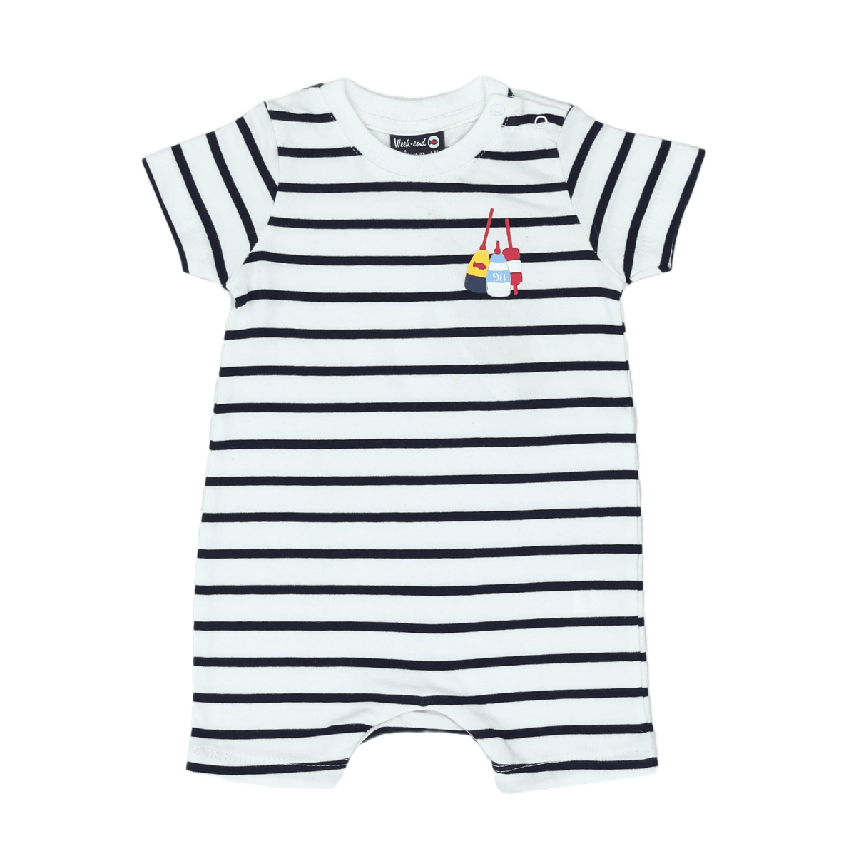 WEEK-END À LA MER - COMBINAISON - BLANC, BLEU - 6 MOIS
