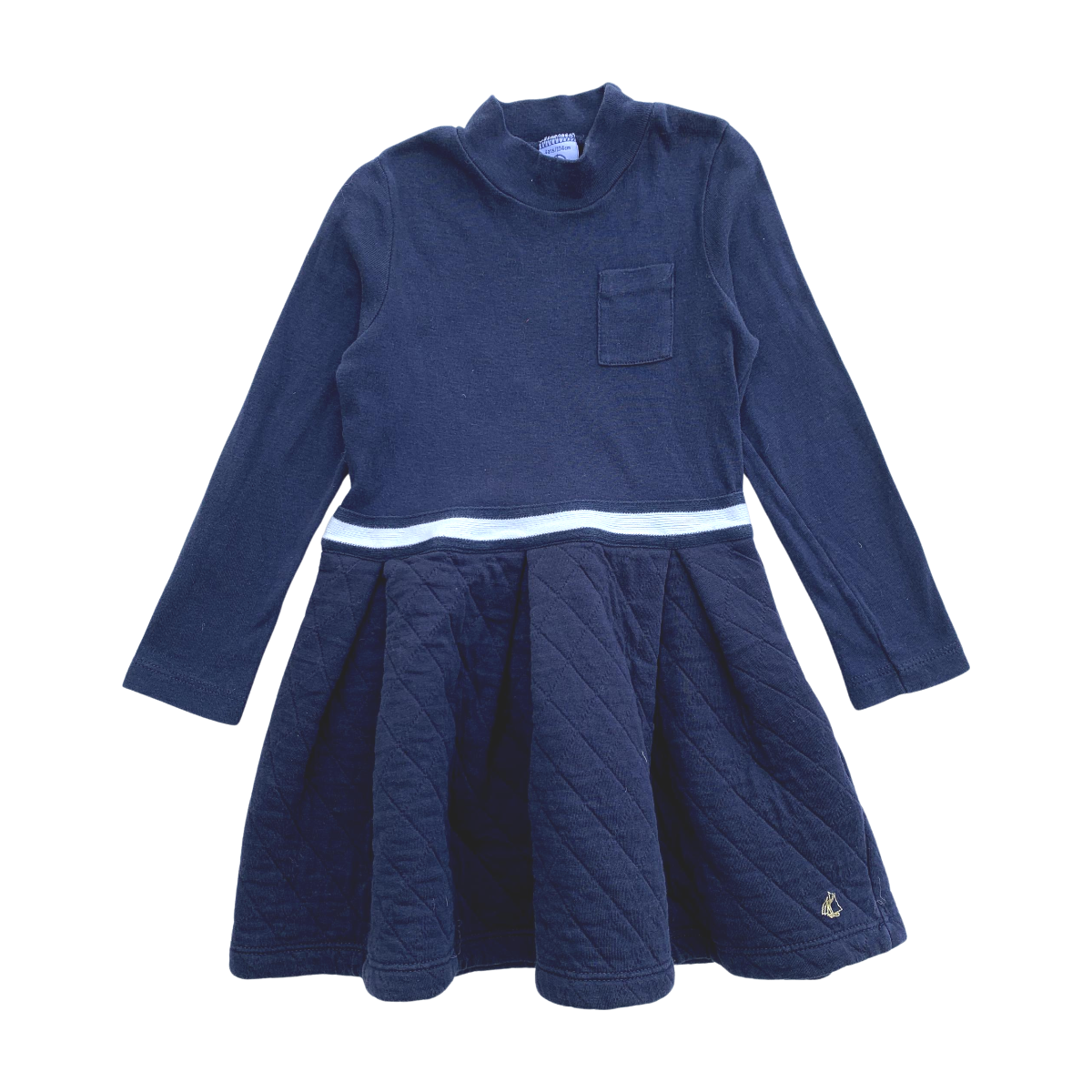PETIT BATEAU - ROBE - BLEU - 4 ANS