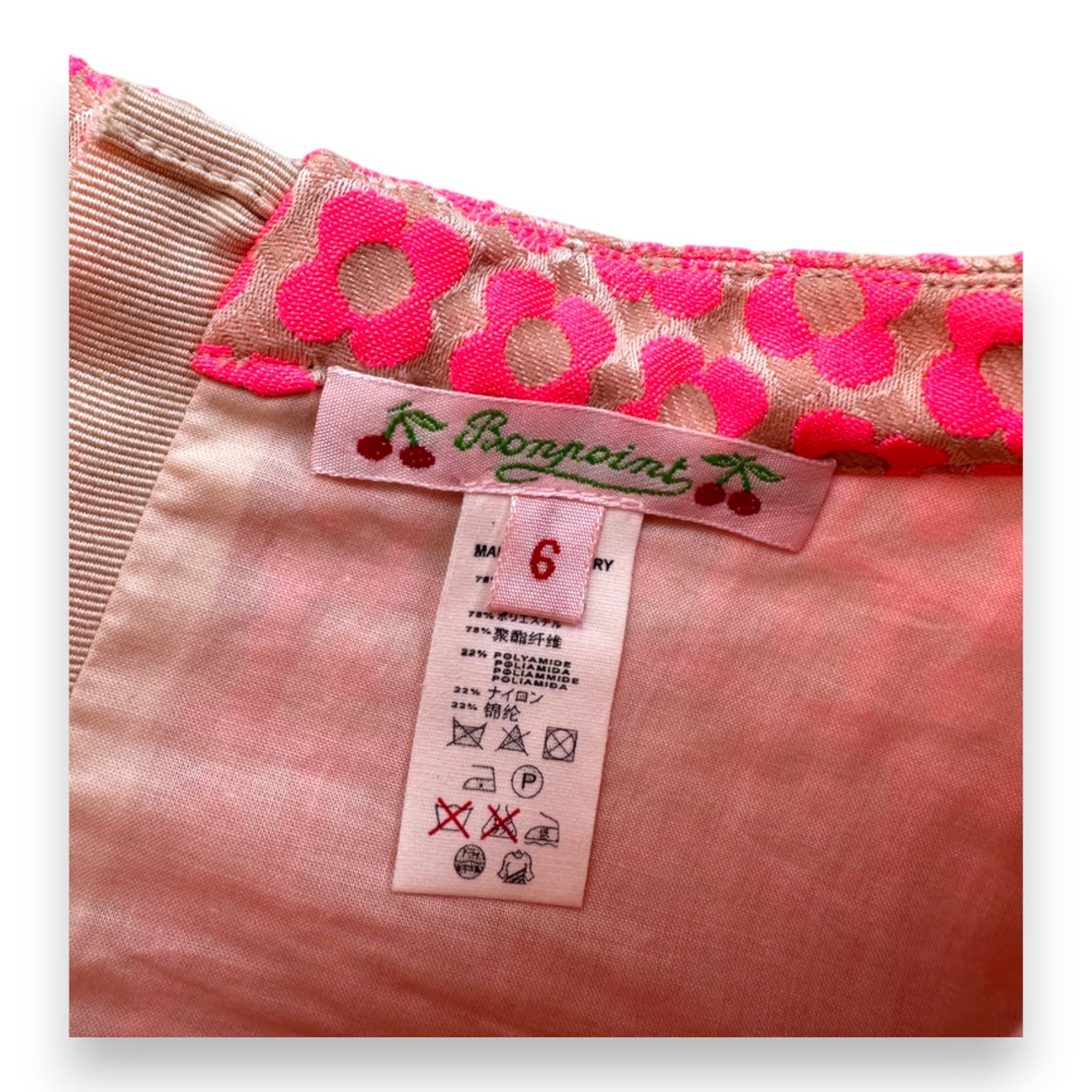 BONPOINT - BLOUSE - PINK - 6 YEARS