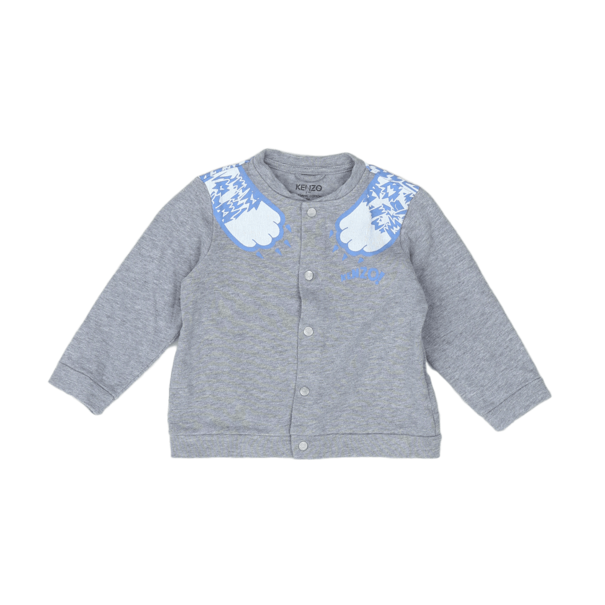 KENZO - CARDIGAN - GRIS, BLEU - 3 ANS