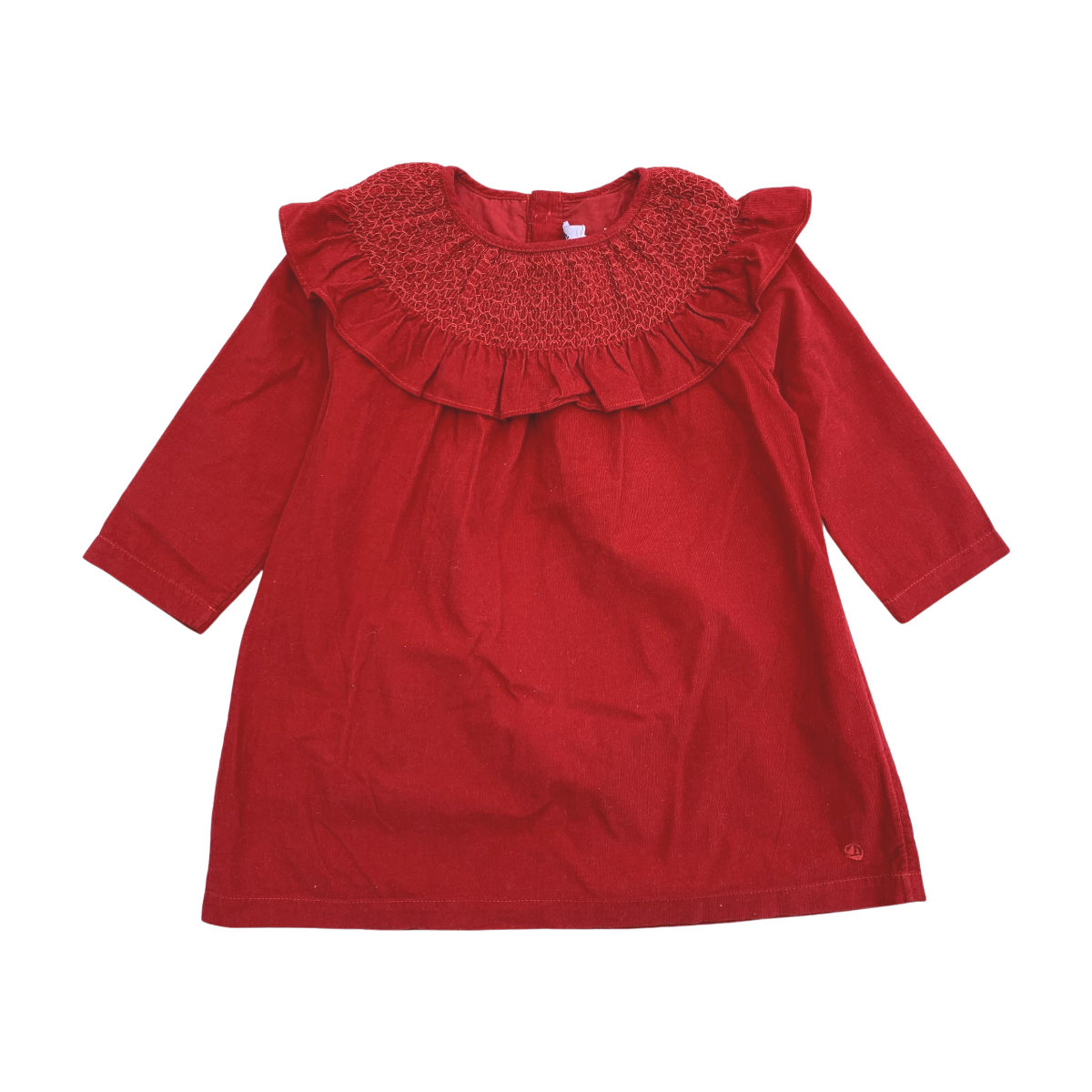 PETIT BATEAU - ROBE - ROUGE - 24 MOIS