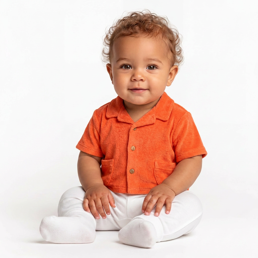 WE ARE KIDS - Top en éponge orange - 3/6 mois
