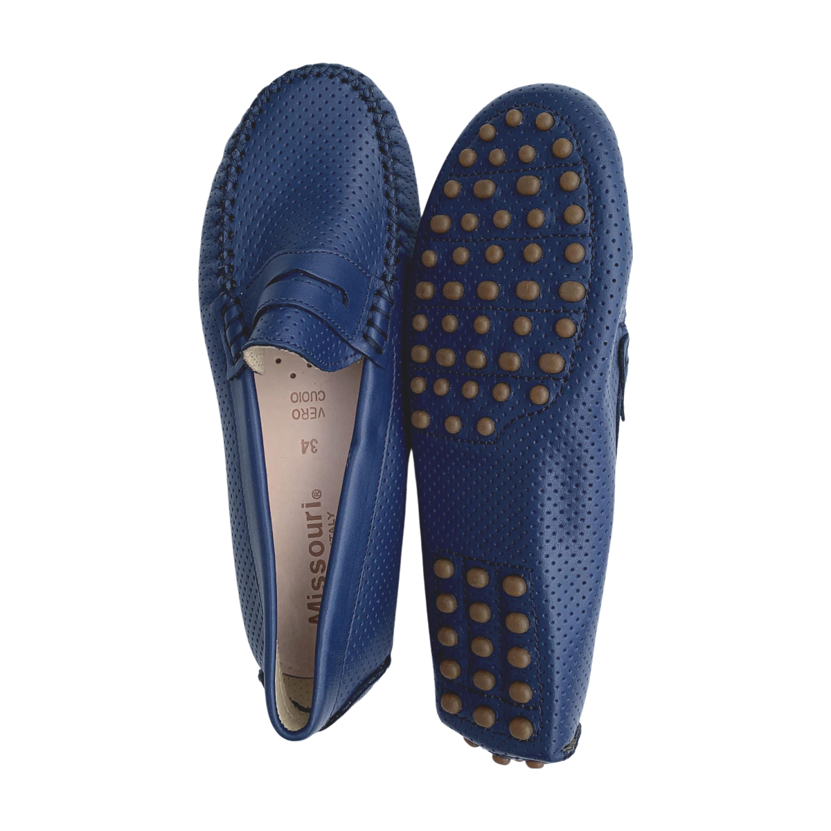 MISSOURI - MOCASSINS - BLEU -  34
