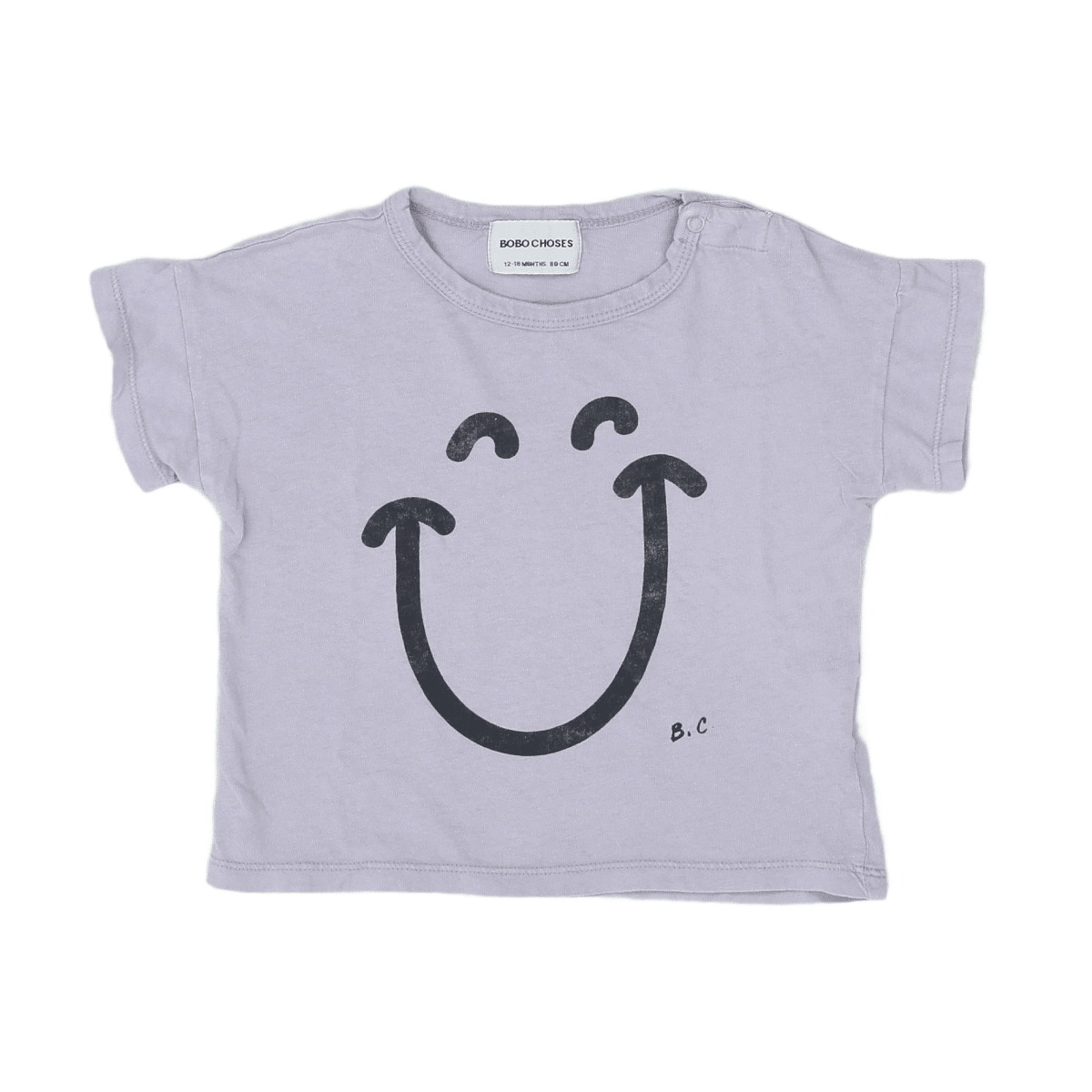 BOBO CHOSES - T-SHIRT - LILA, SCHWARZ - 12 MONATE