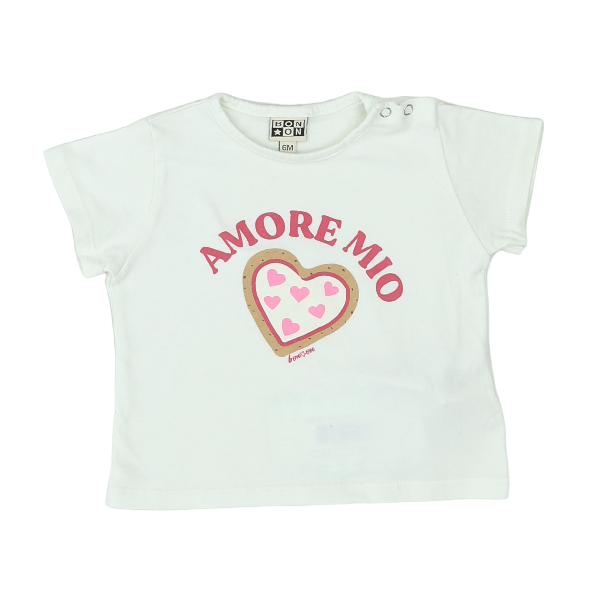 BONTON - T-SHIRT - BLANC - 6 MOIS
