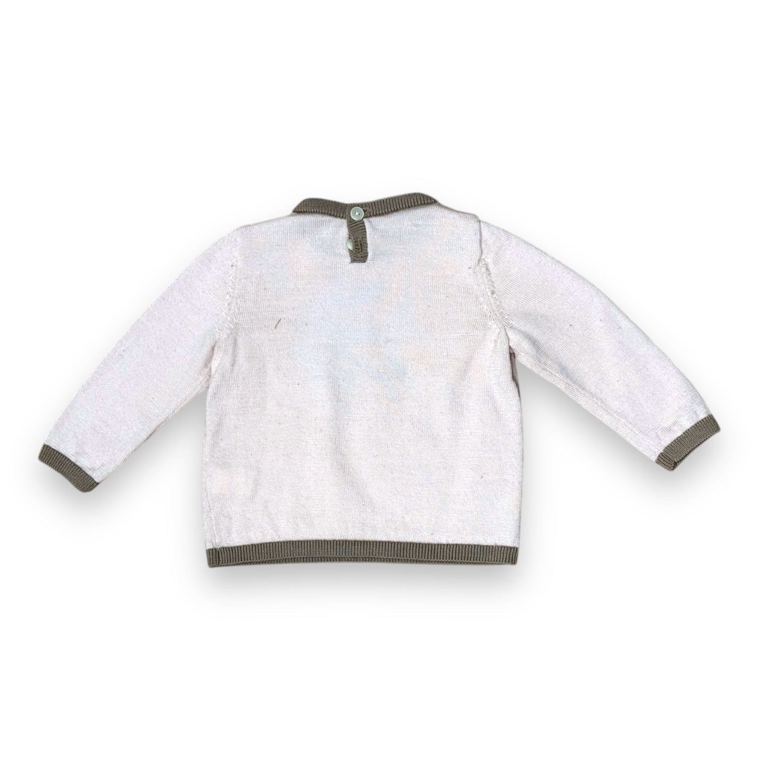 BONPOINT - Kirschfarbener Wollpullover - 12 Monate