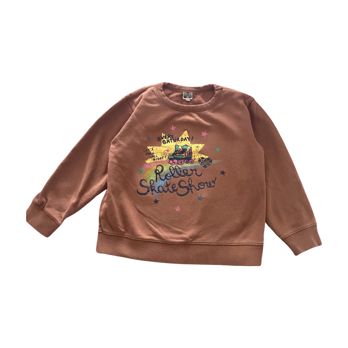 BONTON - PULL - MARRON, MULTICOLORE - 6 ANS