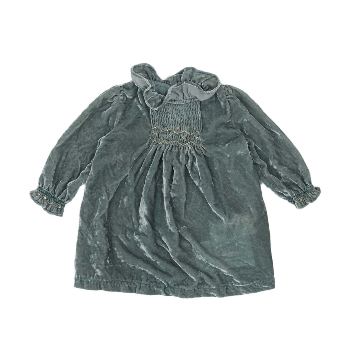 CYRILLUS - ROBE - VERT - 6 MOIS