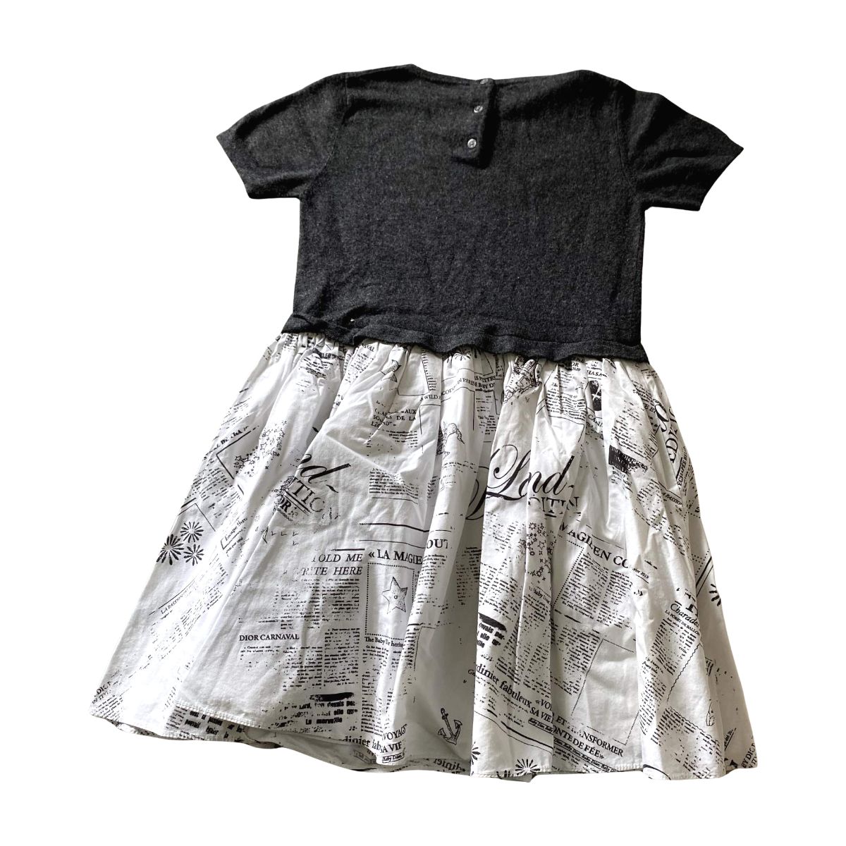 DIOR - ROBE - GRIS, BLANC - 5 ANS
