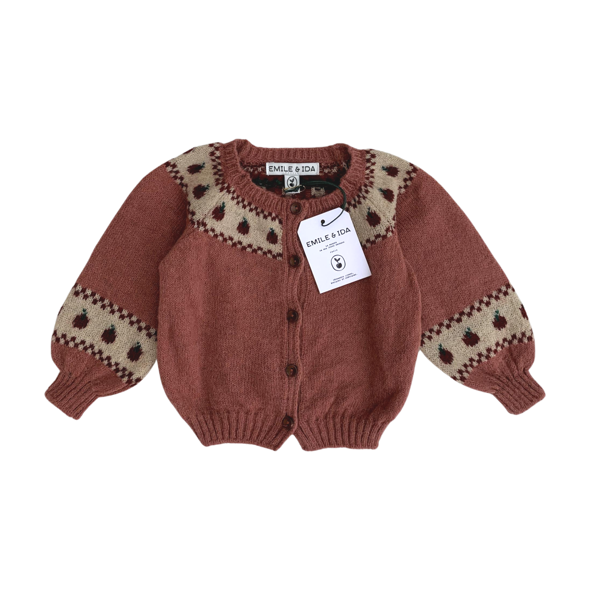EMILE & IDA - CARDIGAN - ROSE - 12 MOIS