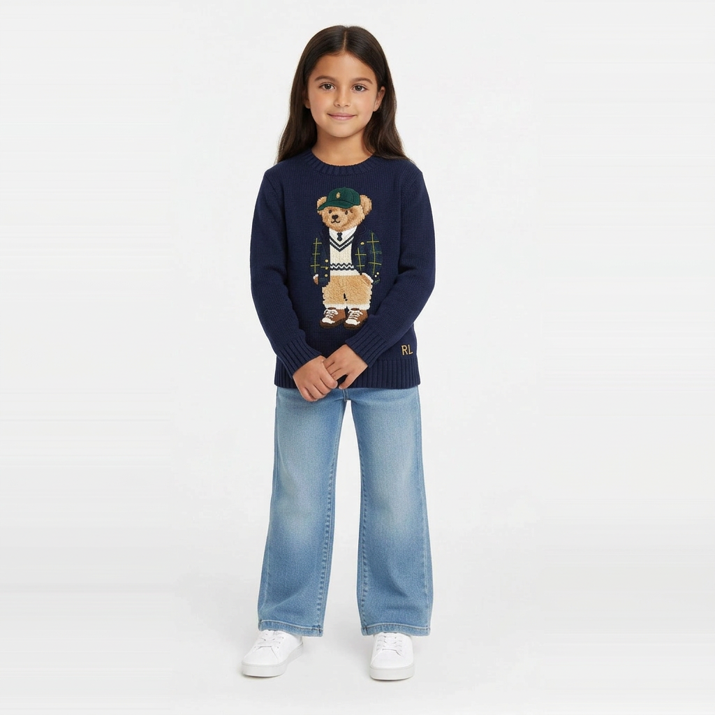 RALPH LAUREN - PULL - BLEU - 6 ANS