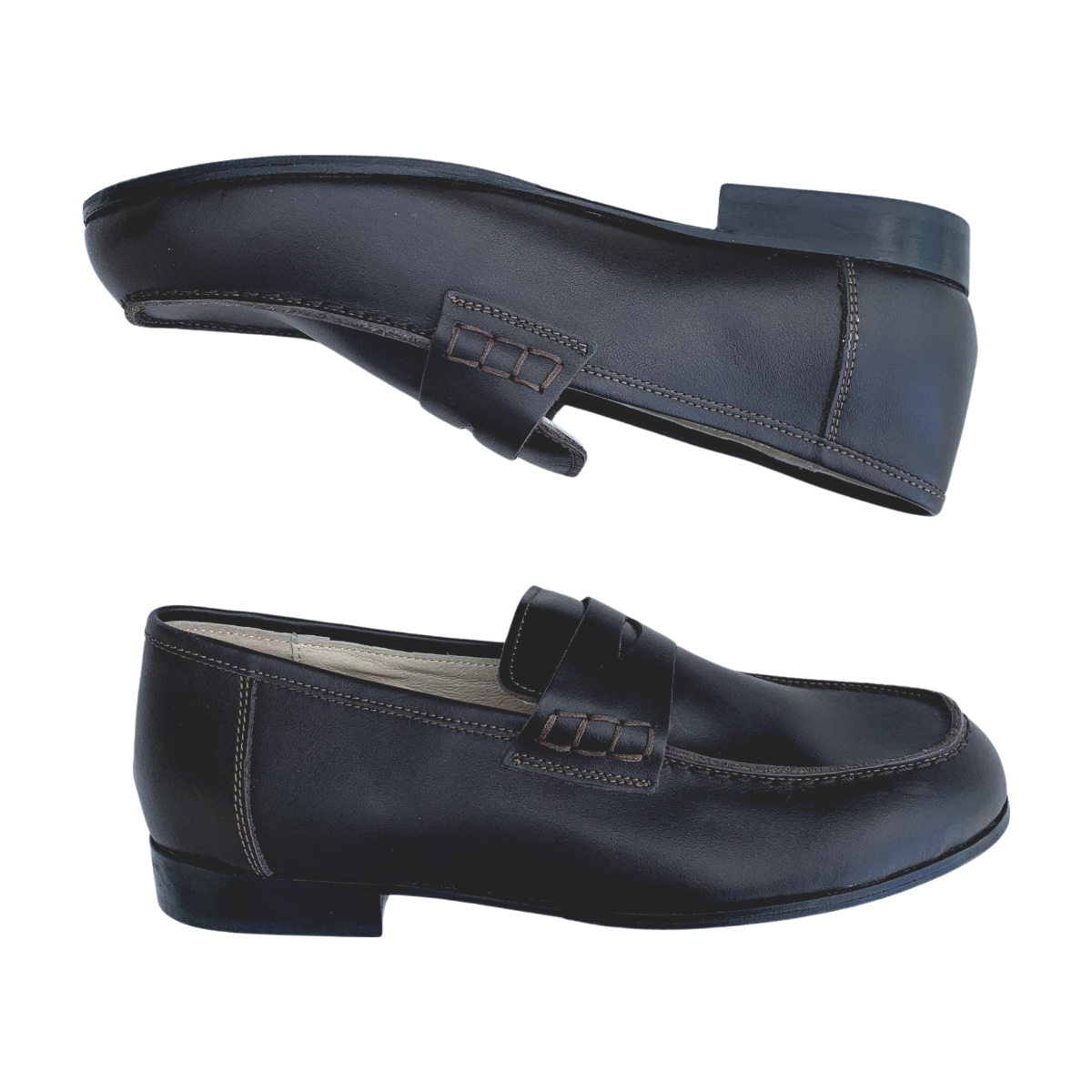 VERA PELLE MONACO - MOCASSINS - MARRON -  35