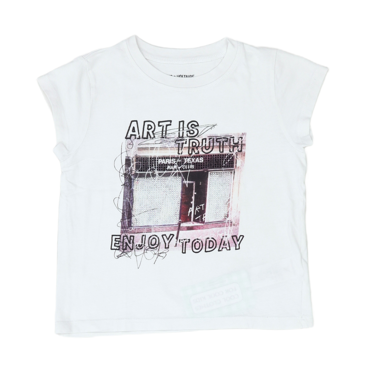 ZADIG & VOLTAIRE - T-SHIRT - BLANC - 8 ANS