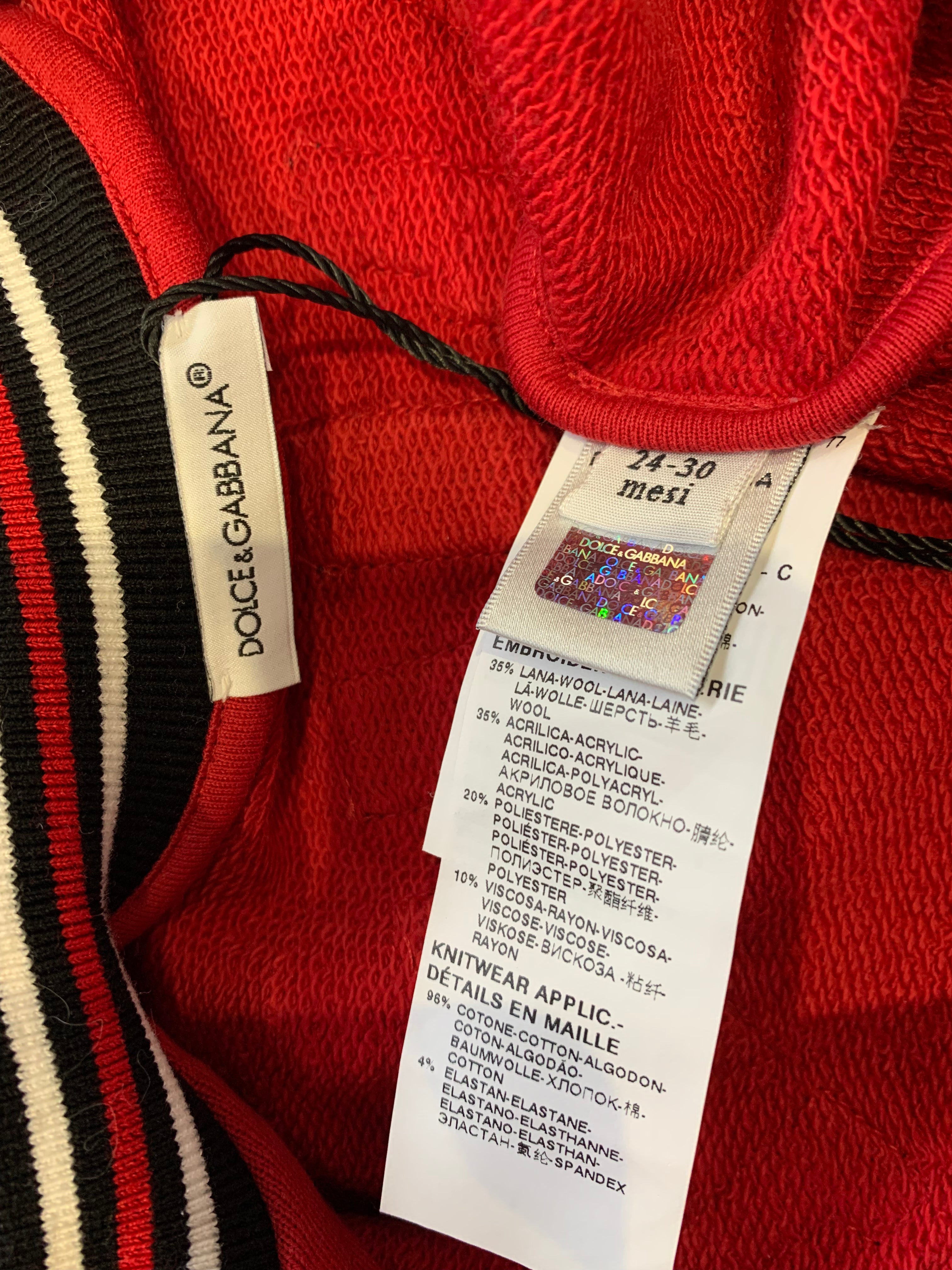 DOLCE &amp; GABBANA - CARDIGAN - RED - 24 MONTHS