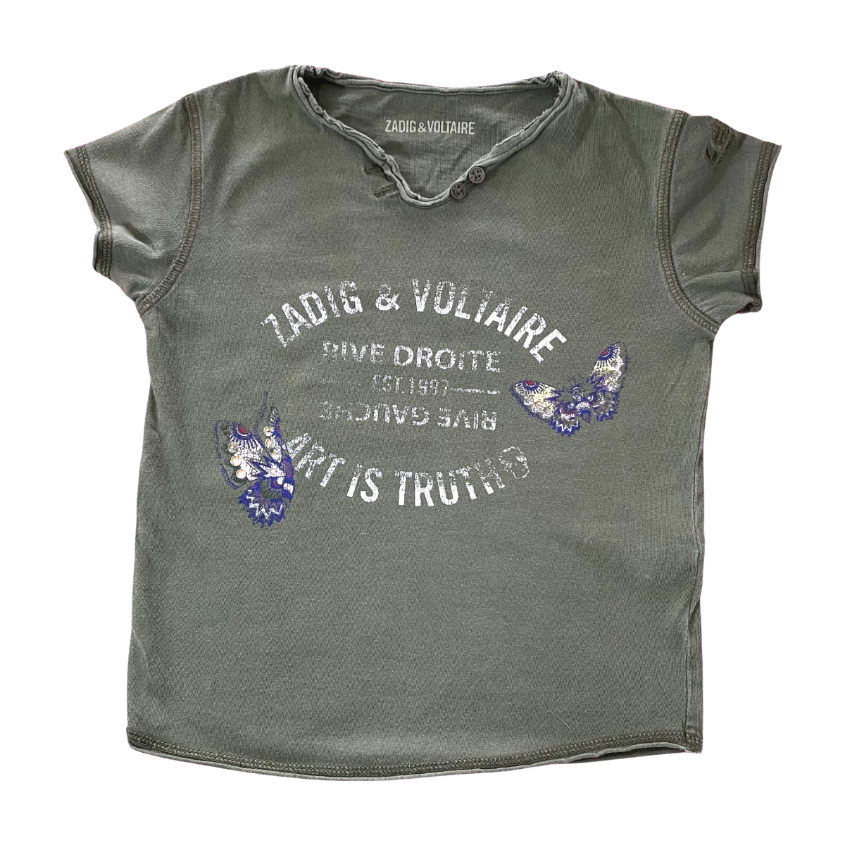 ZADIG & VOLTAIRE - T-SHIRT - VERT - 4 ANS