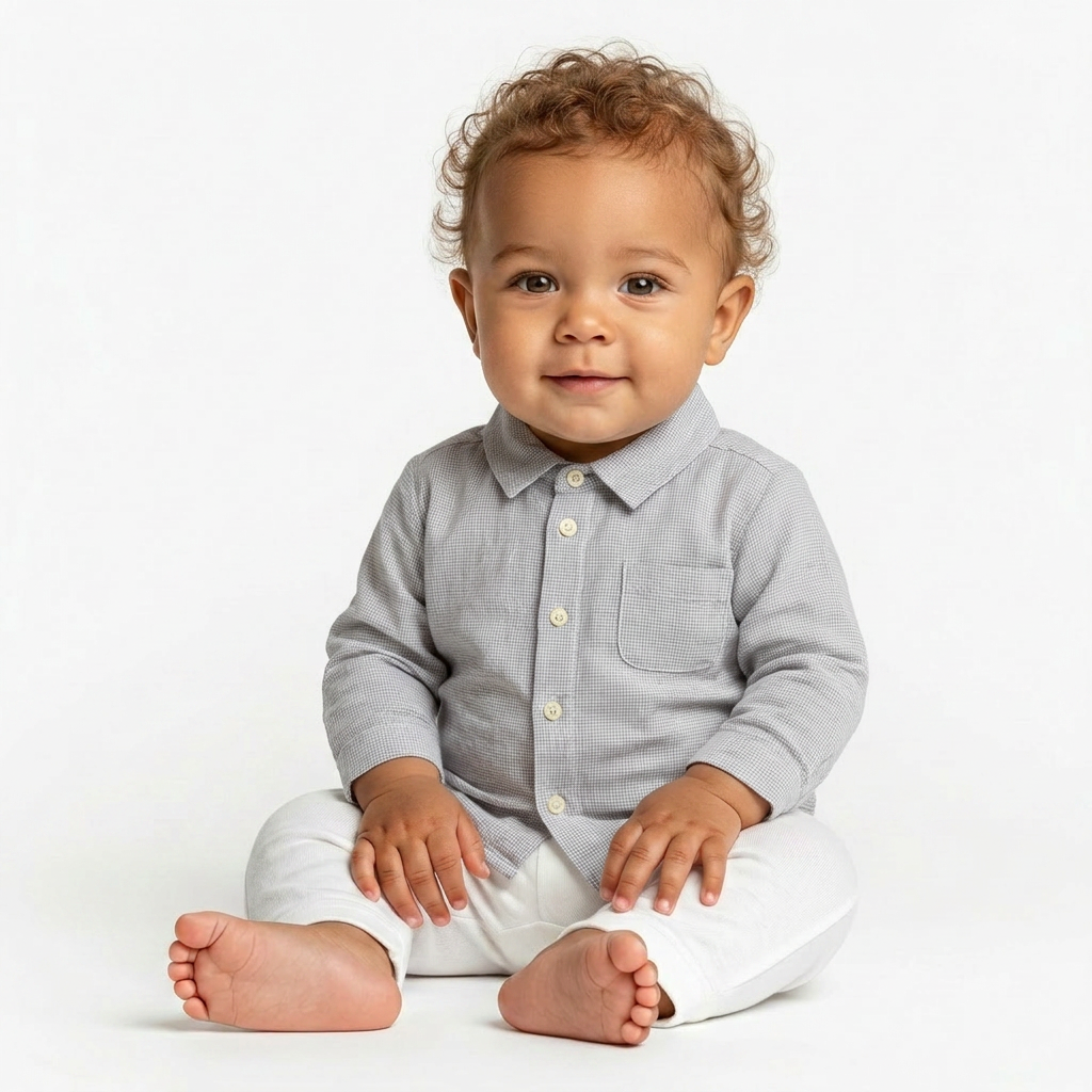 BONPOINT - CHEMISE - GRIS - 12 MOIS