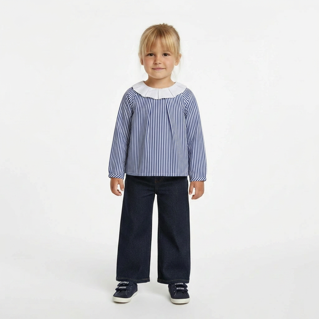 JACADI - BLOUSE - BLEU, BLANC - 24 MOIS