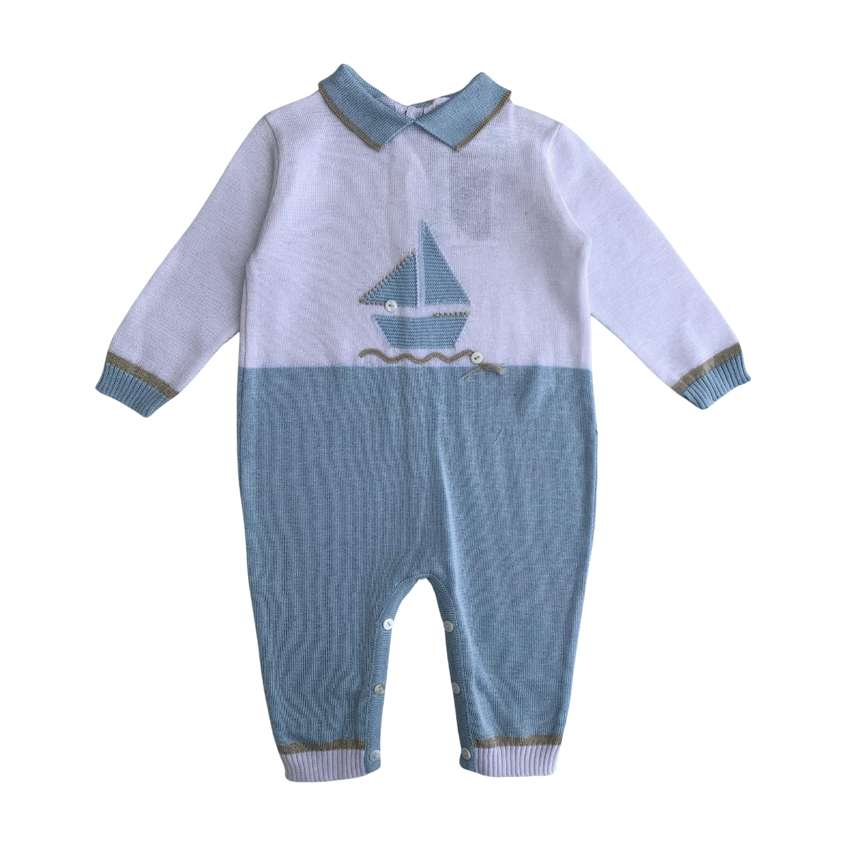 BIMBALO - COMBINAISON - BLANC, BLEU - 18 MOIS